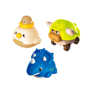 Wholesale Montessori Educational Hand Eye Coordination Felt Custom Press and Go Cute Animal Cars Toys