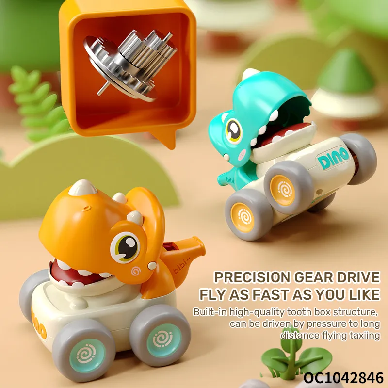 Wholesale Educational Soft Plastic Animals Car Dinosaur Truck Race Cars Press and Go Wheeled Gift Toys