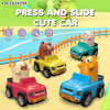 Wholesale Plastic Children Mini Novelty Toys Promotion Baby Press and Go Mini Funny Cartoon Animal Toys Car