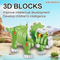 Creative Learning Game Kids Brain Development Toys Latest 3D Triceratops DIY Assemble Dinosaur Model Toy