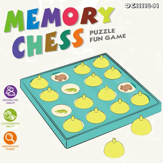 Wholesale Family Interactive Board Games Educational Custom Memory Chess Puzzle Game for Child