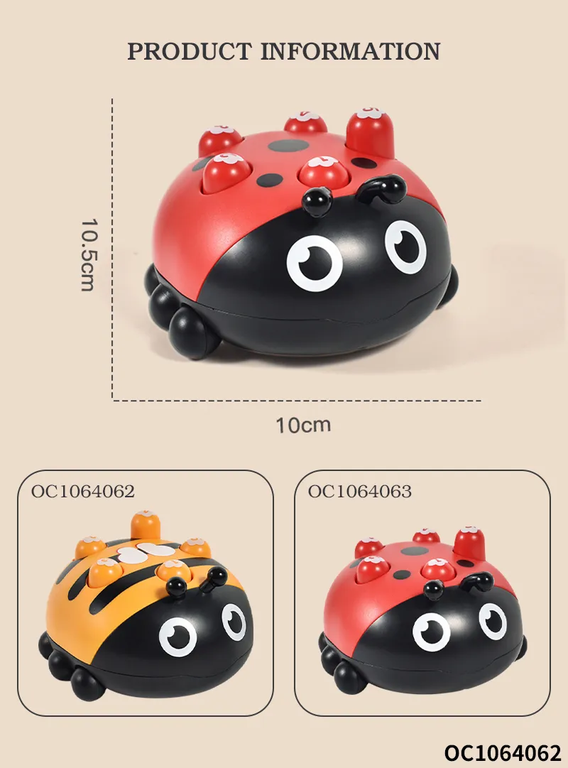 Wholesale Montessori Kid Insect Car Press Button Whack a Mole Children Exercise Interactive Game Hammer Toy