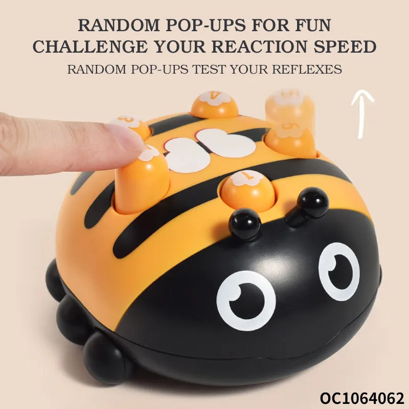Wholesale Montessori Kid Insect Car Press Button Whack a Mole Children Exercise Interactive Game Hammer Toy