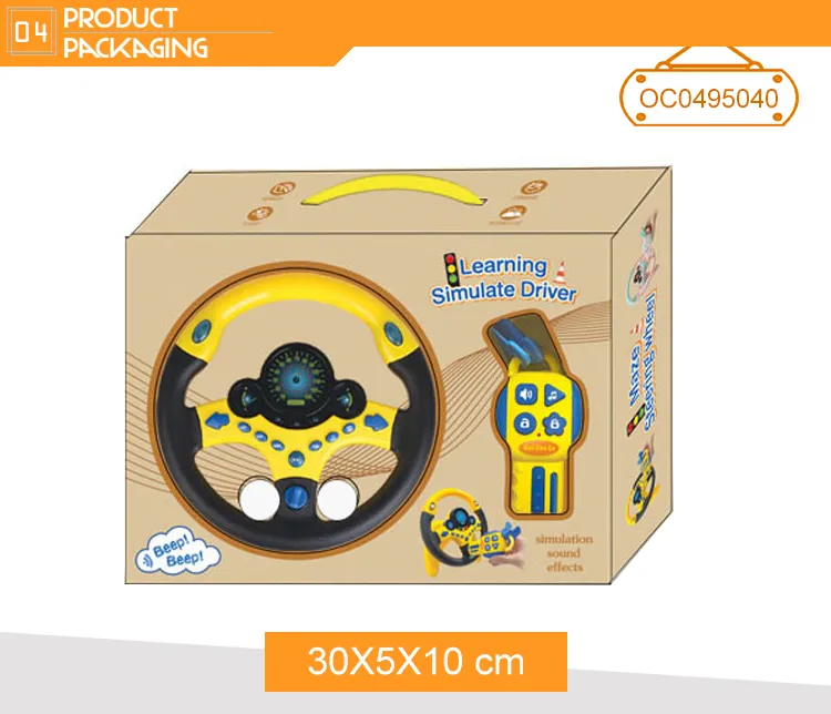 Kids Plastic Steering Wheel Battery Operated Children Educational Steering Wheel Toy with light Music