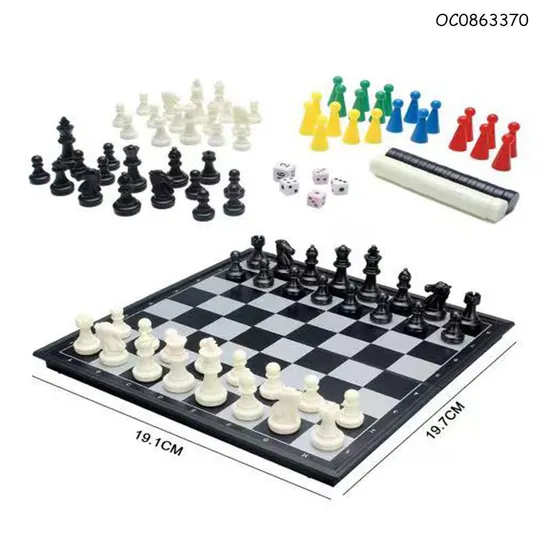 Wholesale Family Classic Table 18in1 Customized 3D Foldable Magnetic Chess Board Game