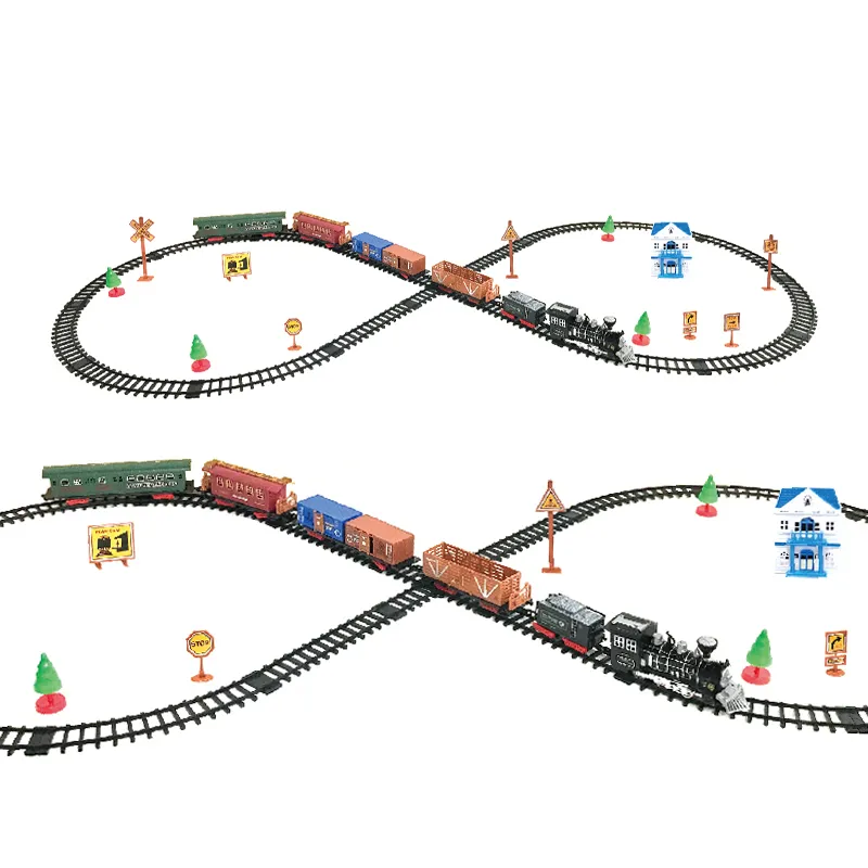 Musical Christmas Trains Decoration Toy with Track Set Toy for Children