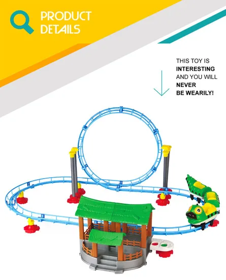 Children Crazy Battery Operated Track Mini Roller Coaster Toys with Lovely Insect Train