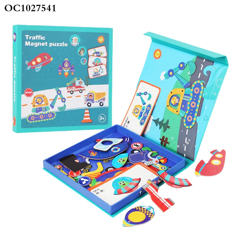 Space Shuttle Design Portable Jigsaw Puzzle Board Early Learning Montessori Educational Toys for Sale