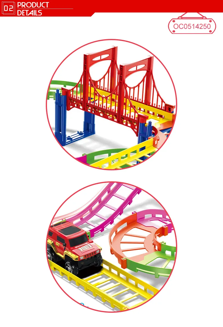 Racing Toy Car Game Kids Electric Tracks Assembly Toy for Children