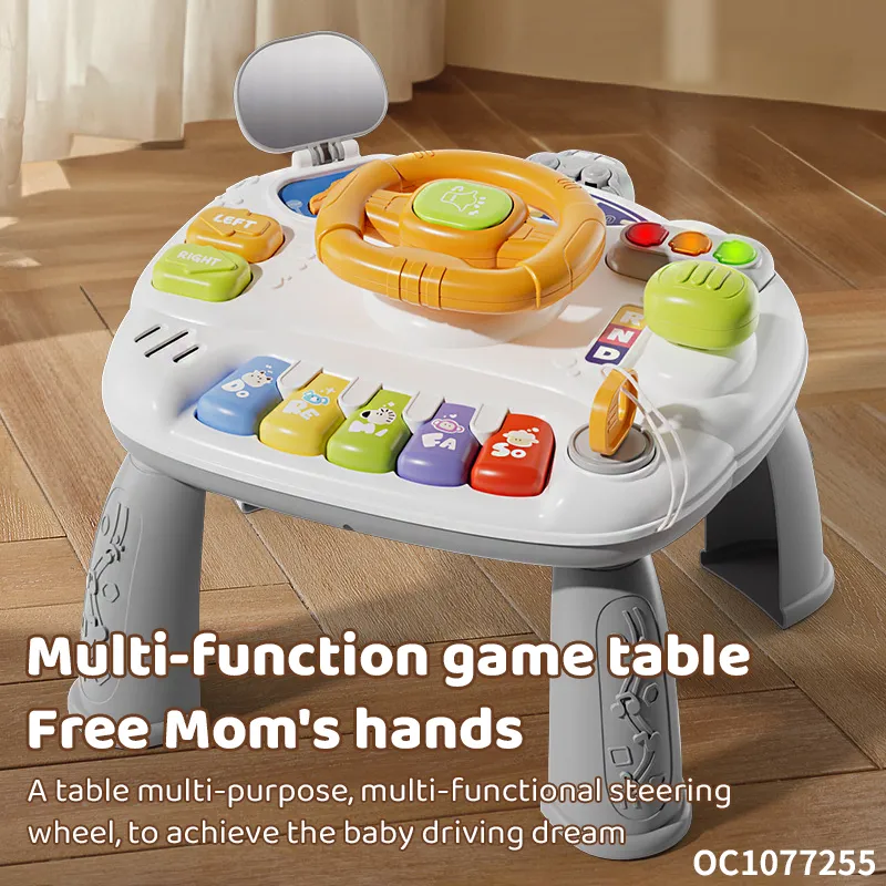 B/O Children Educational Electric Driving Plastic Baby Steering Wheel Board Montessori Toys