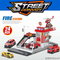 Wholesale Cartoon City Track Parking Lot Kids Fire Station Equipments Scene Set Fire Fighting Truck Toy with Plane and Fire Cars