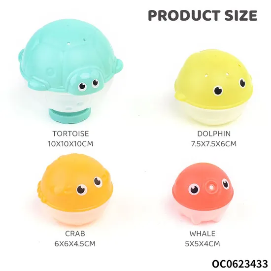 Wholesale Bathroom Educational Baby Funny Plastic Bathtub Water Sprinkler Baby Bath Toy for Kids