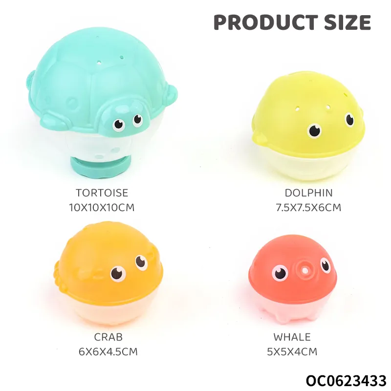 Wholesale Bathroom Educational Baby Funny Plastic Bathtub Water Sprinkler Baby Bath Toy for Kids