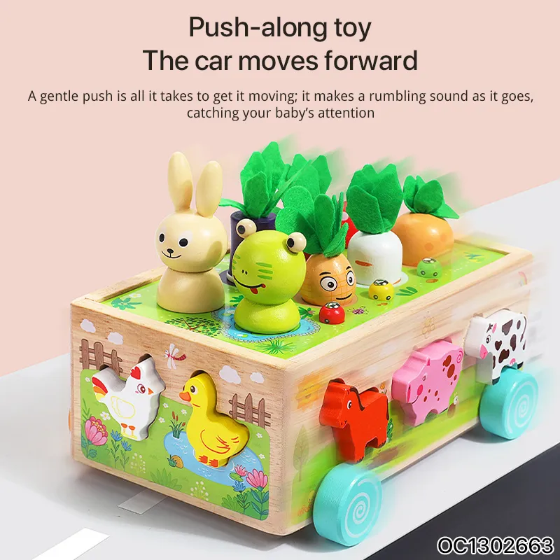 3D Matching Animal Shape Children Wooden Jigsaw Puzzle Educational Toy for Kids DIY Games with storage Box