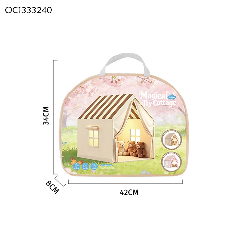 Wholesale Indoor Children Plastic Baby Role Indoor Playground for Kids Camping Playhouse with LED Light