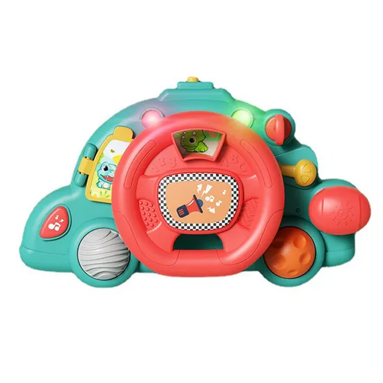 Children Interactive Plastic Education Electric Plastic Racing Adventure Steering Wheel Toys for Children