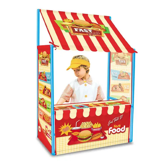 Wholesale Family Role Play Fast Food Shop Design Indoor Play Tent for Children Kids