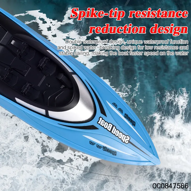 Wholesale Electric Plastic Model Boatlight up High Speed Ship Fast RC Racing Radio Control Boat