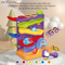 Toddler Activity Toys 1-3 Years Slot Car Race Track Sets Rolling Ball Track Tower Pieces Toys with Hammer