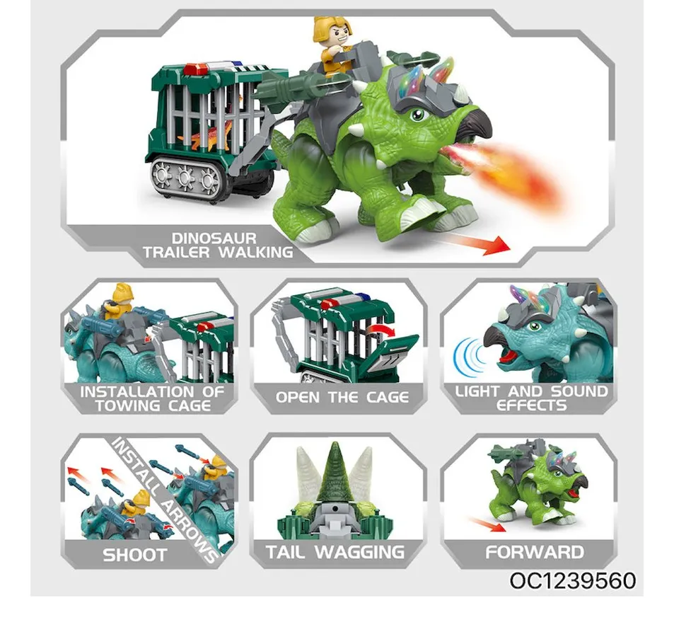 Battery-Operated Interactive Walking Electric Mist Dinosaur for Children's Ultimate Gift