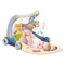 Good Quality 2 in 1 Baby Push Walker Pedal Baby Gym Piano Toys Musical Padded Baby Activity Gym Mat Playmat with Hanging Animals