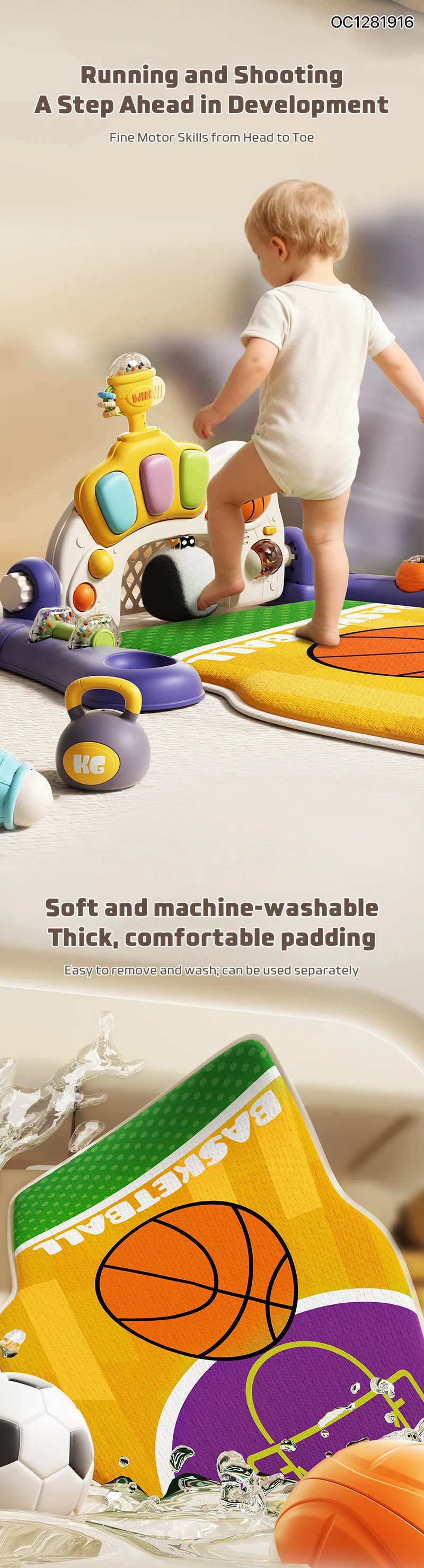 Soft Play Gym Mat Baby Pedal Piano Toys Musical Pedal Piano Toys Wholesale Baby Play Mat