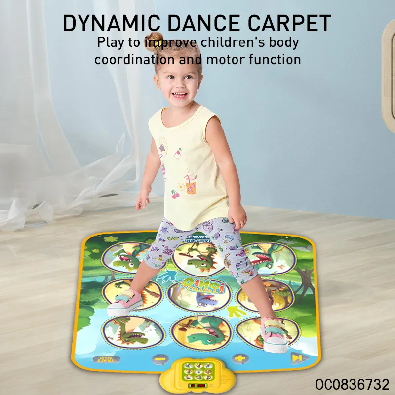Hot Selling Kids Wholesale Light up Dance Challenge Floor Carpet Mat Activity Play Mat
