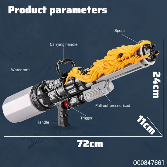 Water Park Shooting Games High Power Long Range Plastic Factory Kids Toy Wholesale High Pressure Water Gun for Children