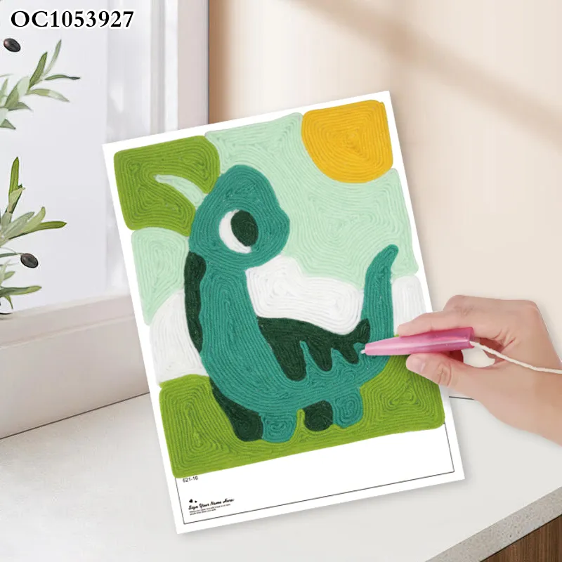 Woolen Handmade Educational Toys Painting 3D Ctrafts Arts DIY Pattern Kids Arts and Craft Trend 2024