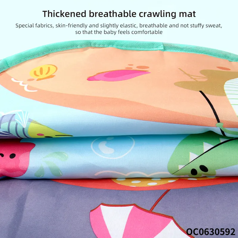 Hot Selling Safe Padded Keyboard New Born Baby Gym Play Mat for Floor with Musical Piano Playmat