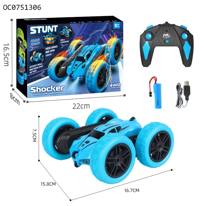 Wholesale 360 Rotation Flips RC Stunt Best Remote Control Car Toy with Light