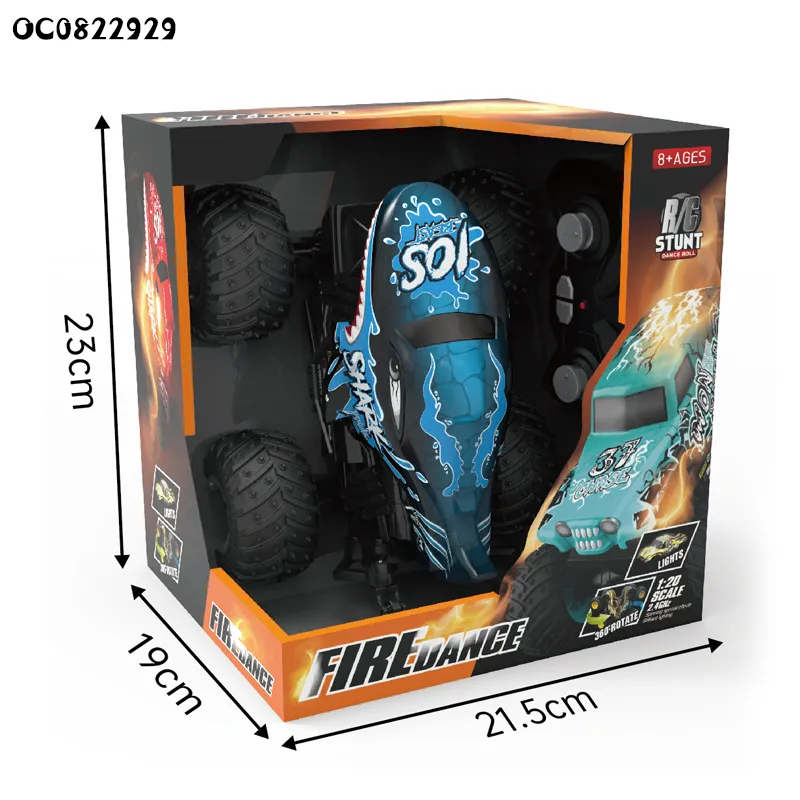 Wholesale Drift Remote Control Shark Stunt Toy 360 Rotation Car with Light Music