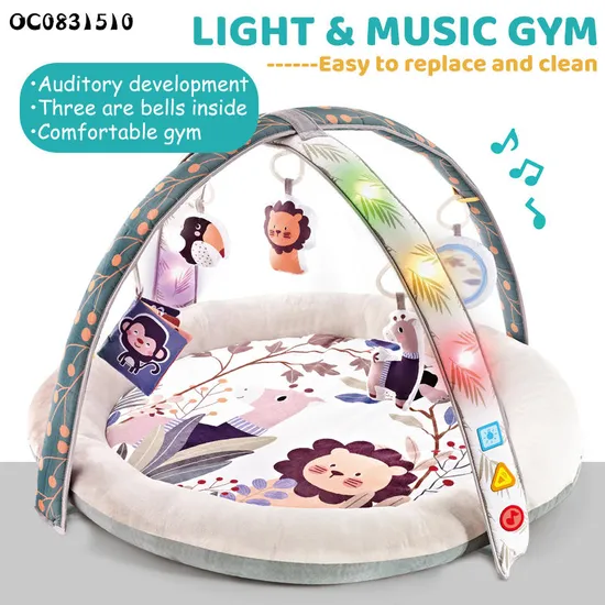 Hot Selling Baby Flooring Training Mat Newborn Baby Music Creative Activity Play Mat with Light Music
