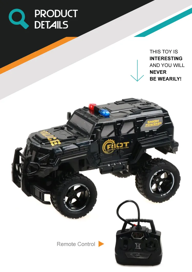 Wholesale Toy Police 1: 14 Scale Remote Control Electric RC Military Trucks Cars for Kids