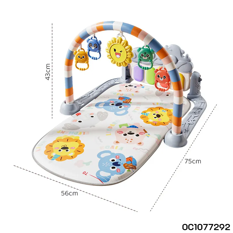 Hanging Animals Rattle Eco-Friendly Safety Baby Playmat Newborn Playing Gym and Hot Selling Fitness Mat