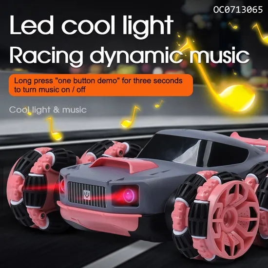 6 Wheels Twist 360 Degres Stunt Rolling Racing Remote Control Stunt Toy Car for Kids