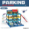 4 Layers Kids Road Track Construction Rail Parking Lot Toys with 4PCS Sliding Alloy Cars Plane