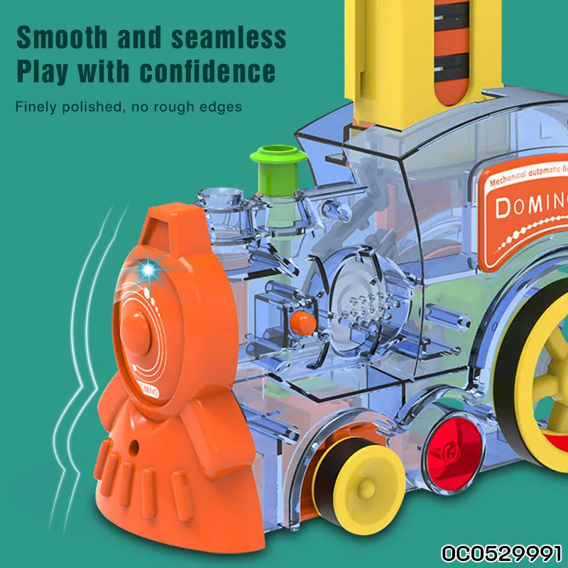 Automatic Dispenser Electric Trains Play Mix Colors Dominos Block Game Set Custom Personalized Manufacturers for Children Kids