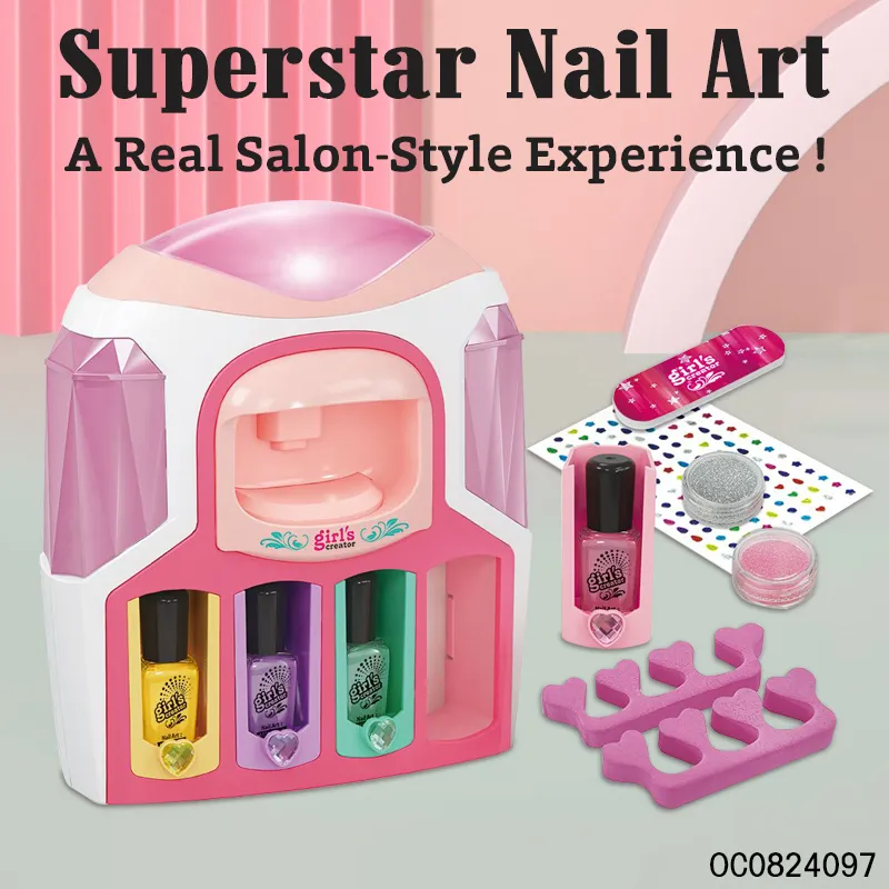 Toys Cosmetic Beauty Make up Toys Kids Nailpolish Machine Set for Girl