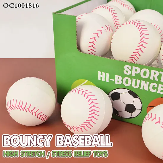24PCS Cheap Toys Wholesale Rubber Baseball Stress Relief Squeeze Toys Stress Ball for Adults Kids