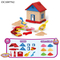 DIY Plastic Sand Castle Building Block Toys Building Materials for House Construction Game with Magic Sand