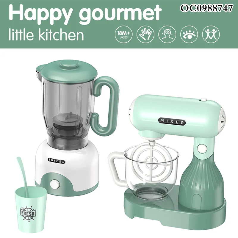 Pretend Play Preschool Toy Plastic Home Appliance Kitchen Funny Juicer Machine Toy Blender