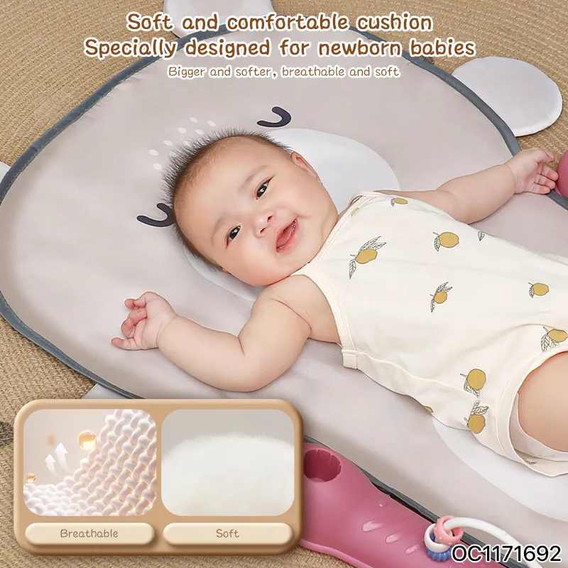 Hanging Rattle Toys Play Gym Mat Baby Fitness Frame Musical Mat with Pedal Piano to Sit and Lie Down for Floor
