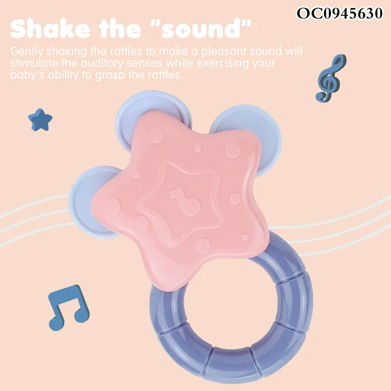 Unisex ABS Chew Bite Gel Boiled Rattles Silicone Teether Eco Friendly Rattle Plastic New Born Baby Toy for Sale with Storage Box