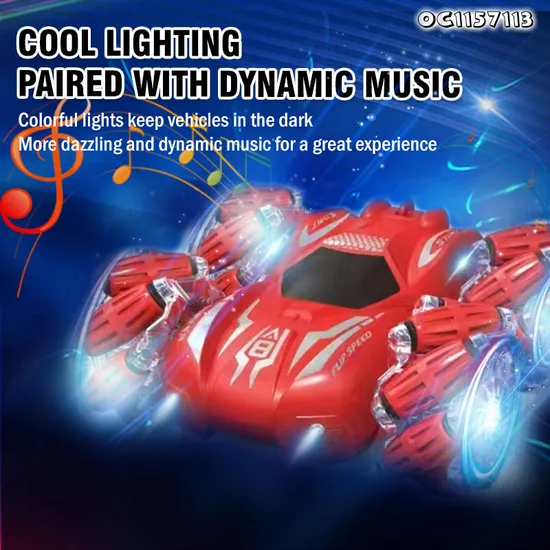 LED Lighting Wheels Remote Control Stunt Car Toy Drift RC Cars with High Speed for Wholesale