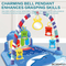 Non-Toxic Cotton Play Gym Crawling Mat Hanging Rattles & Musical Piano Soft Safety Training Play Mat