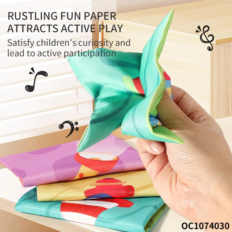New Products Customization Education Learning Soft Fabric Cloth Books Baby Tissue Box Montessori Sensory Toy for 0-6 6-12 Month