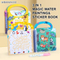 Early Childhood Educational Toys Reusable Montessori Magic Water Painting Busy Book Animals Baby with DIY Kids Sticker Toy