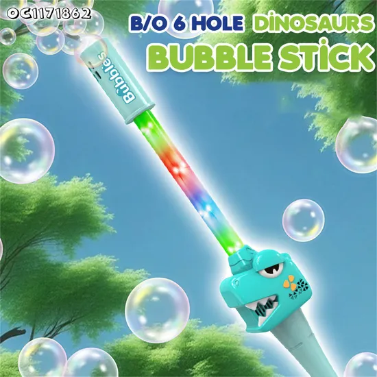 Electric LED Liqht up Dinosaur Shape Soap Bubble Wand Toys for Children New Model Dinosaur Bubble Gun with 8omlbubble Solution