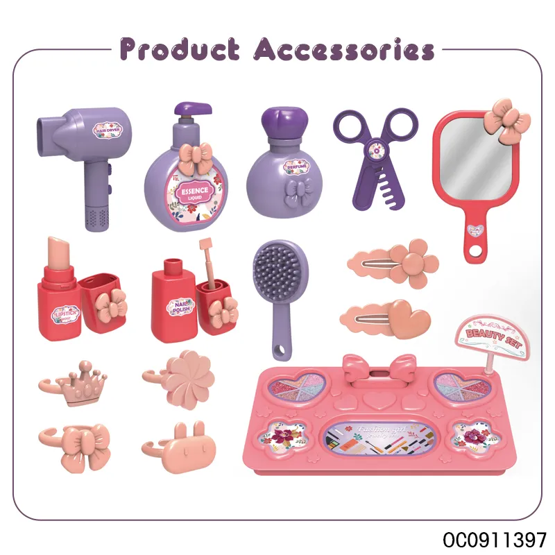 Plastic Girls Beauty Playing Set Fashion Toys Beautiful Lovely Girl for Kids